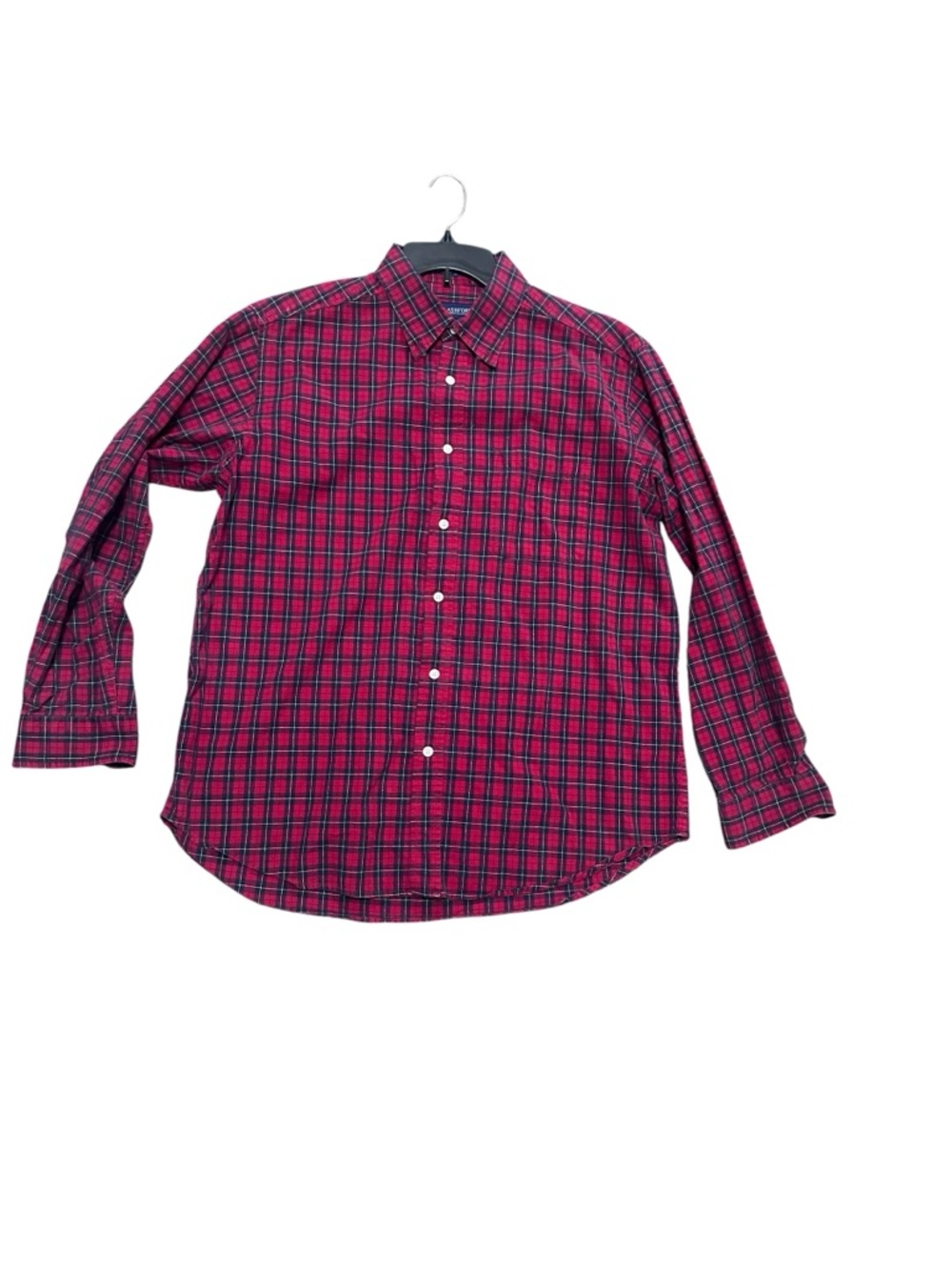 John Ashford Red and Black Plaid Button-Down Shirt